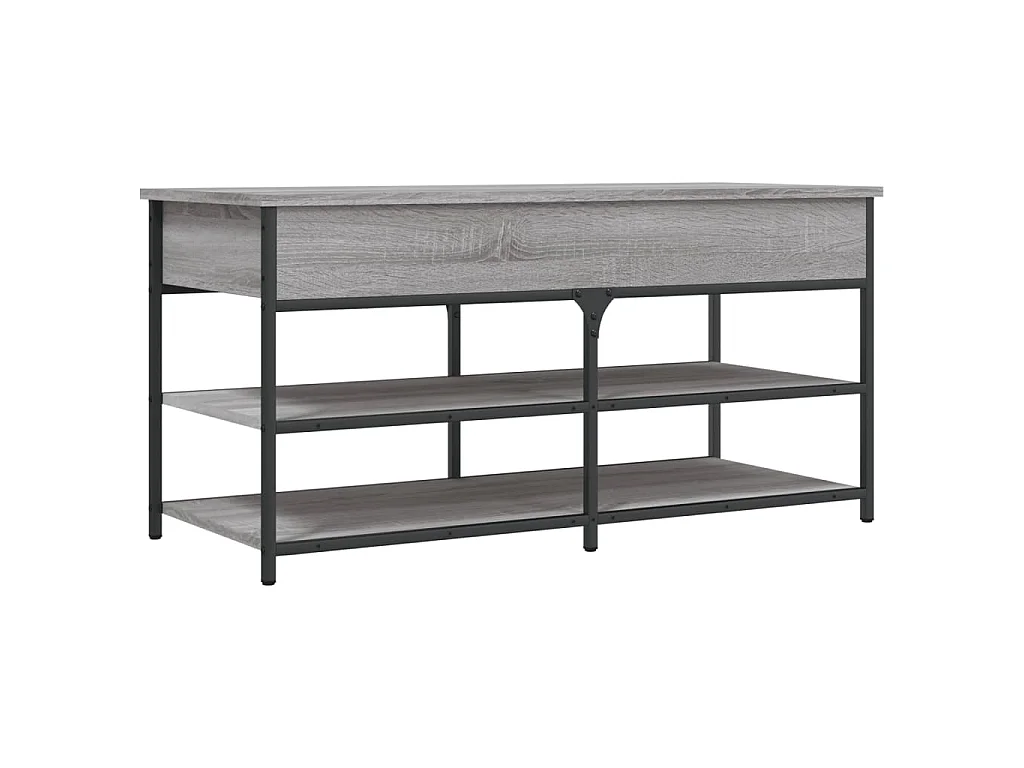 Schuhbank Grau Sonoma 100x42,5x50 cm Holzwerkstoff