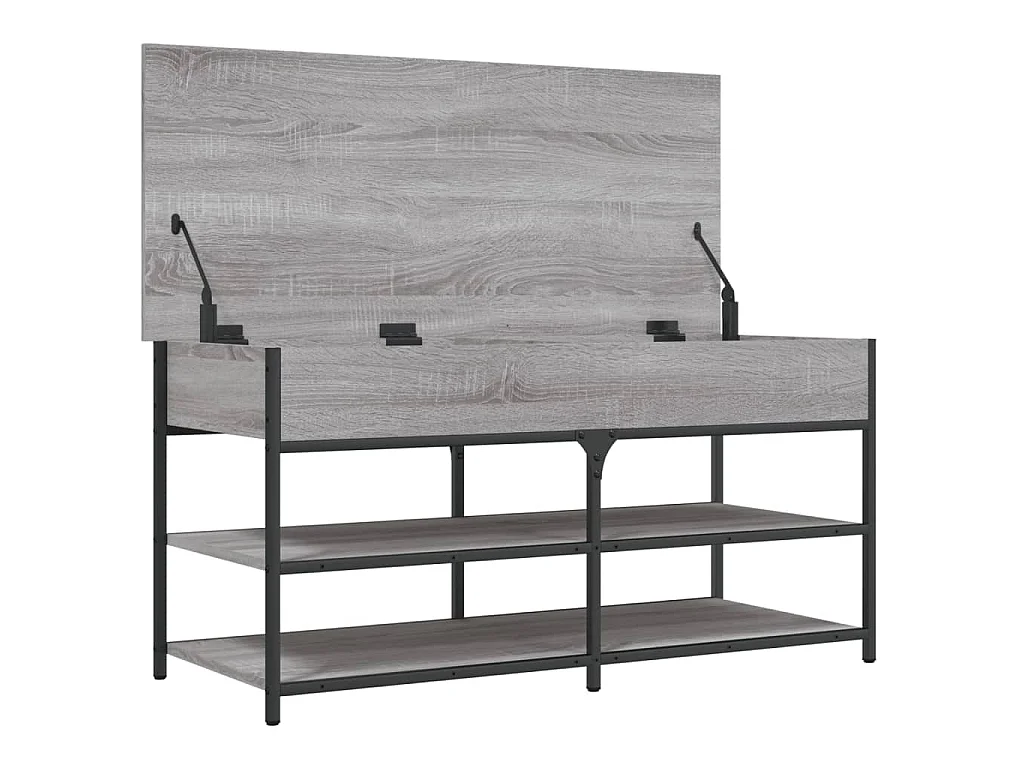 Schuhbank Grau Sonoma 100x42,5x50 cm Holzwerkstoff