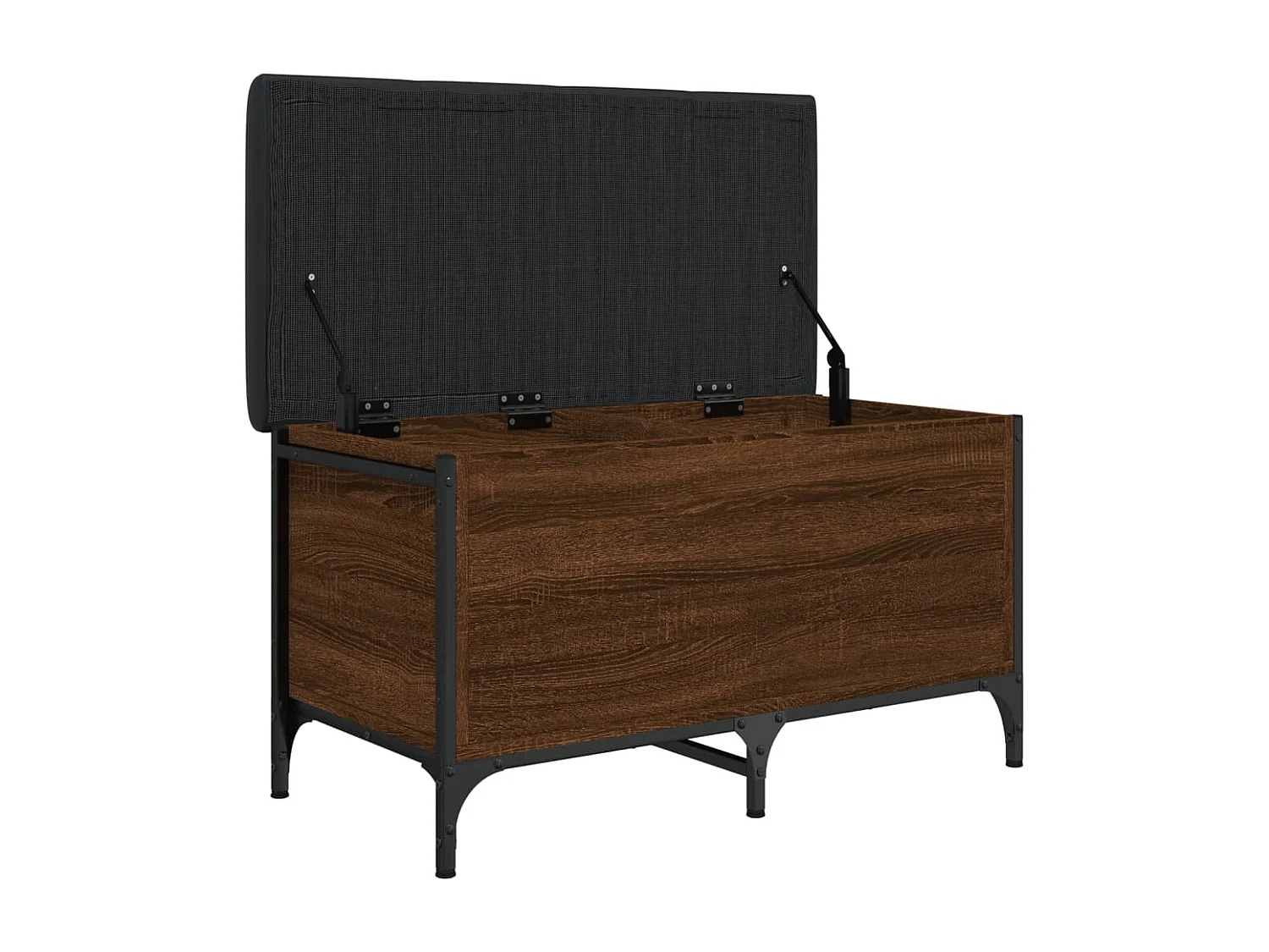 Sitzbank mit Stauraum Braun Eiche 82x42x45 cm Holzwerkstoff