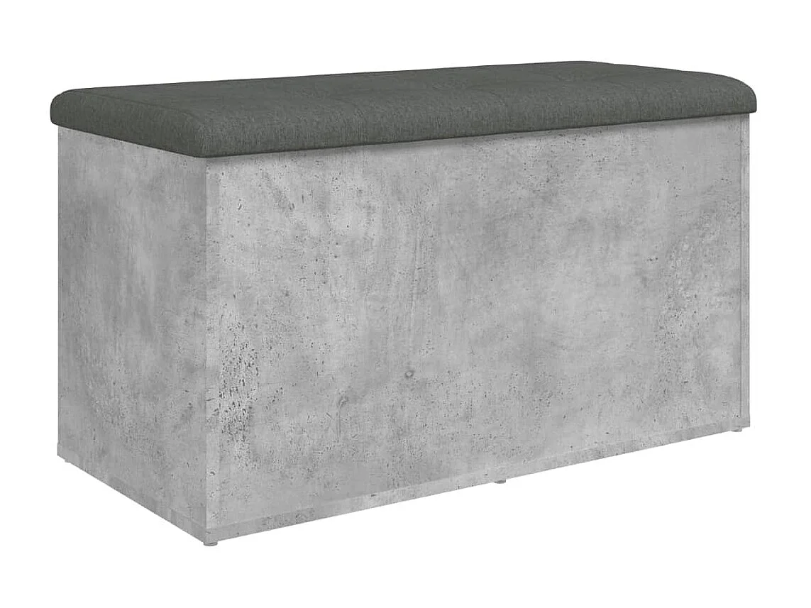 Banc de rangement gris béton 82x42x45 cm bois d'ingénierie