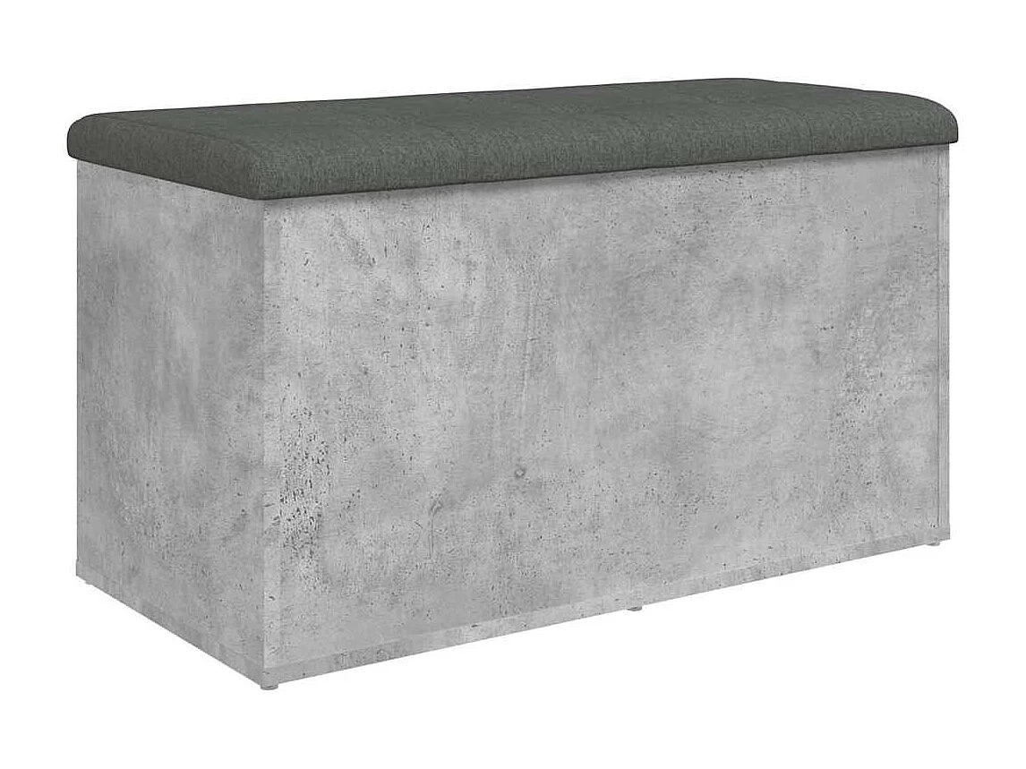 Sitzbank mit Stauraum Betongrau 82x42x45 cm Holzwerkstoff