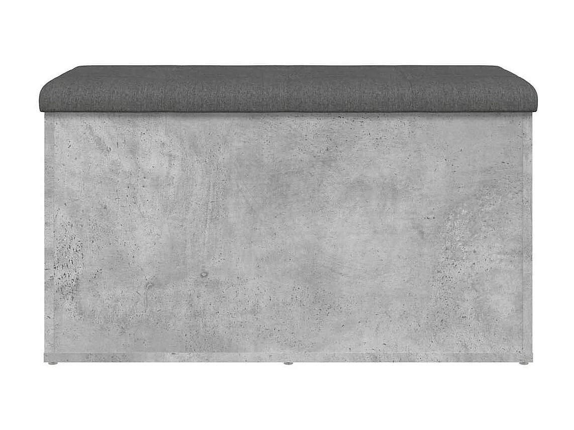 Sitzbank mit Stauraum Betongrau 82x42x45 cm Holzwerkstoff