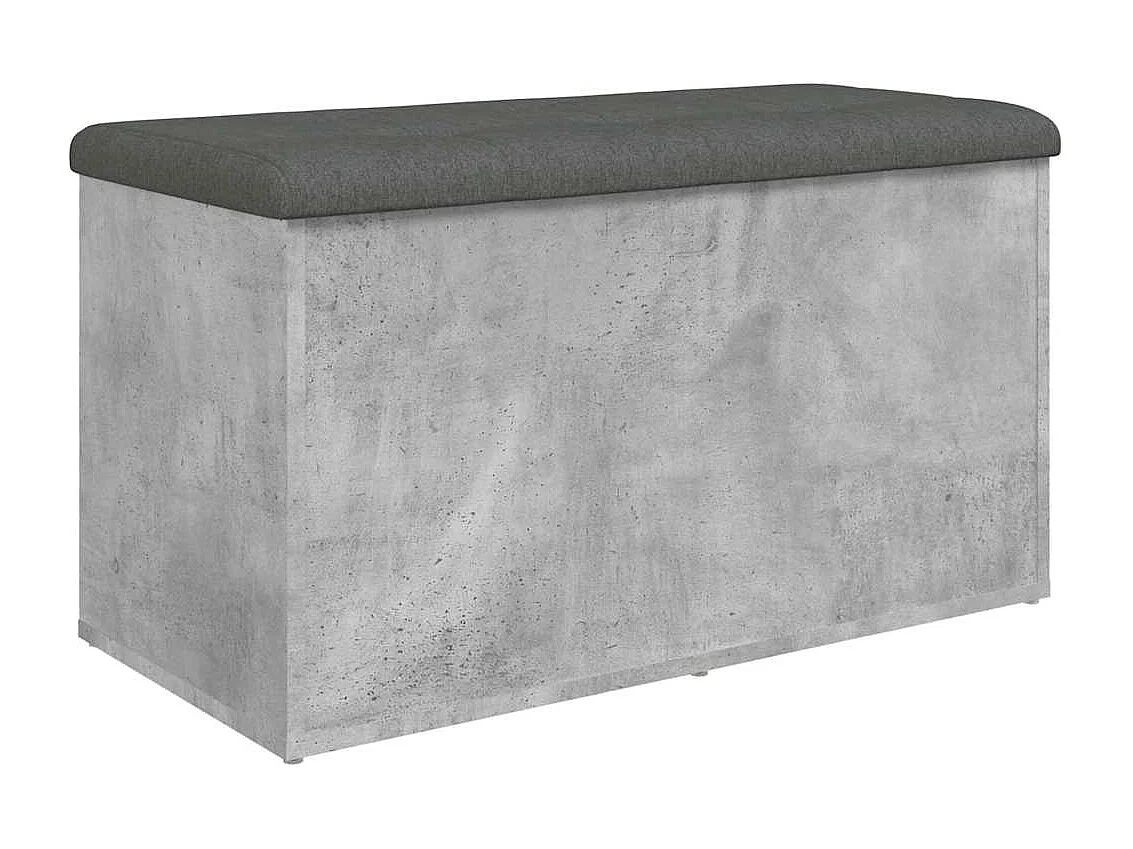 Sitzbank mit Stauraum Betongrau 82x42x45 cm Holzwerkstoff