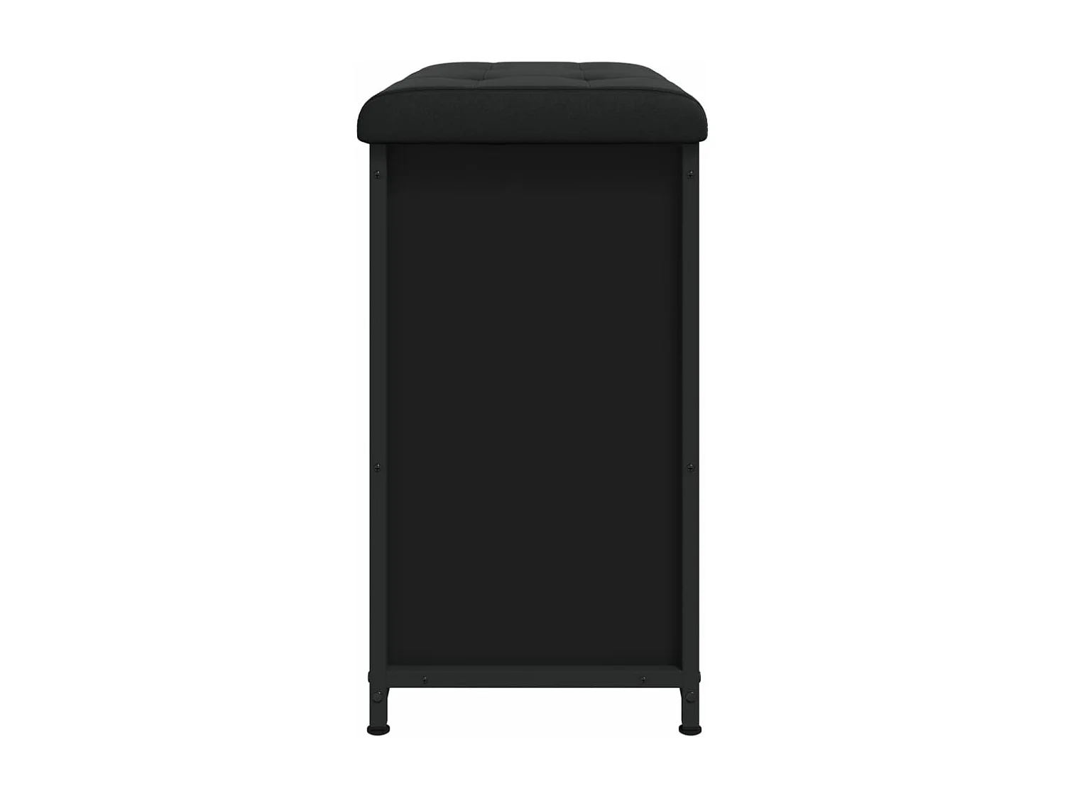 Schuhbank mit Klappe Schwarz 62x32x56 cm