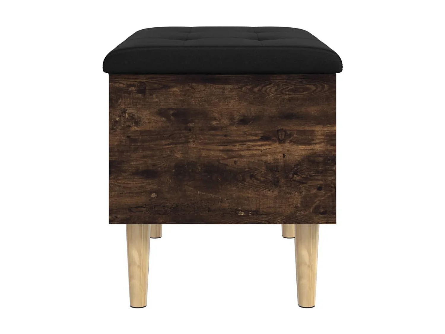 Opbergbankje 62x42x46 cm bewerkt hout gerookt eikenkleurig