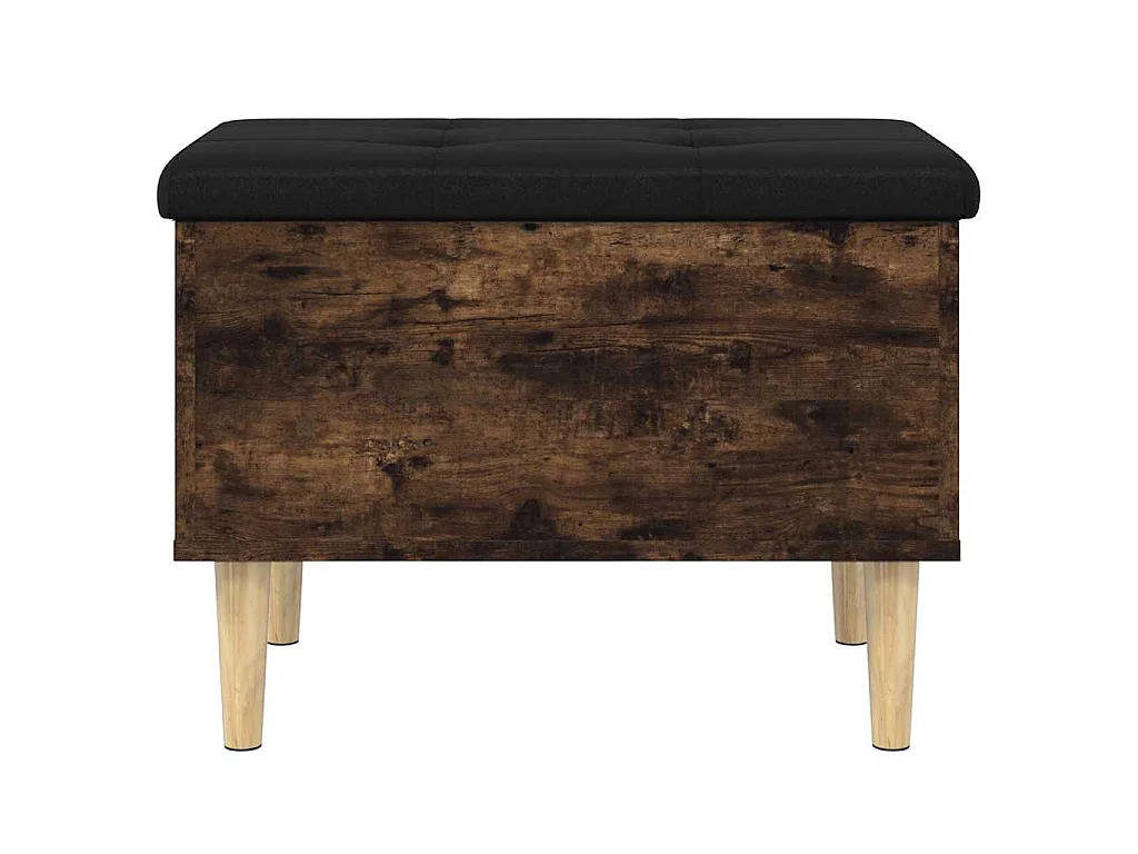 Banc de rangement chêne fumé 62x42x46 cm bois d'ingénierie