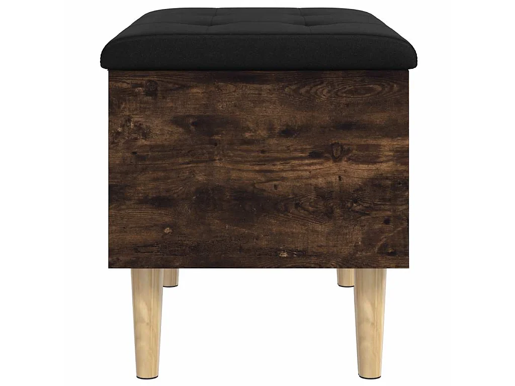 Banc de rangement chêne fumé 62x42x46 cm bois d'ingénierie