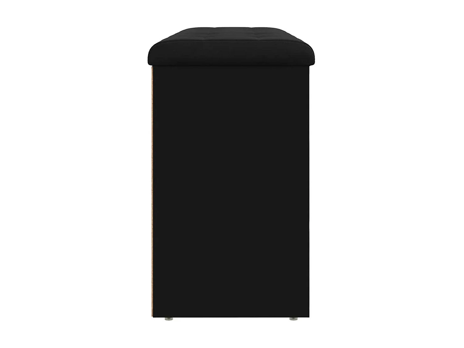 Panca Porta Scarpe Nera 102x32x50 cm in Legno Multistrato
