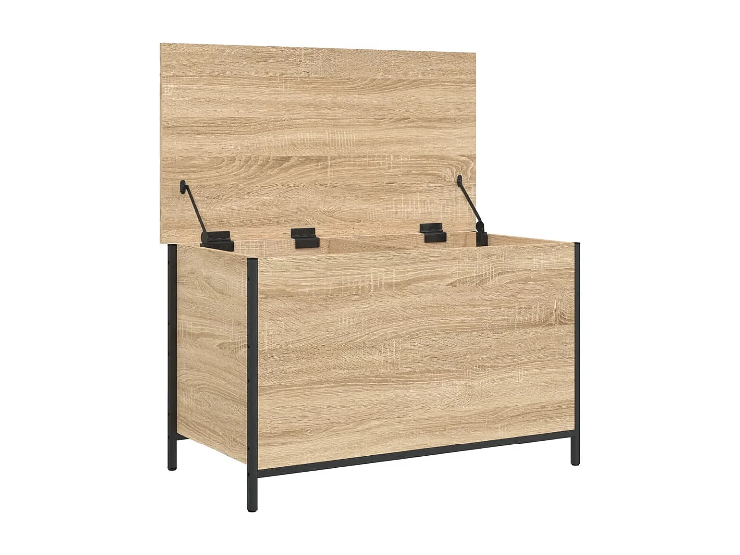 Banco arrumação 80x42,5x50 cm derivados madeira carvalho sonoma