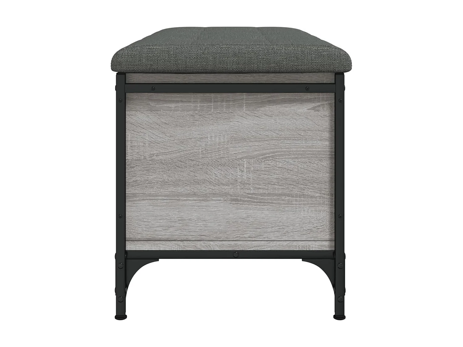 Opbergbankje 82x42x45 cm bewerkt hout grijs sonoma eikenkleurig
