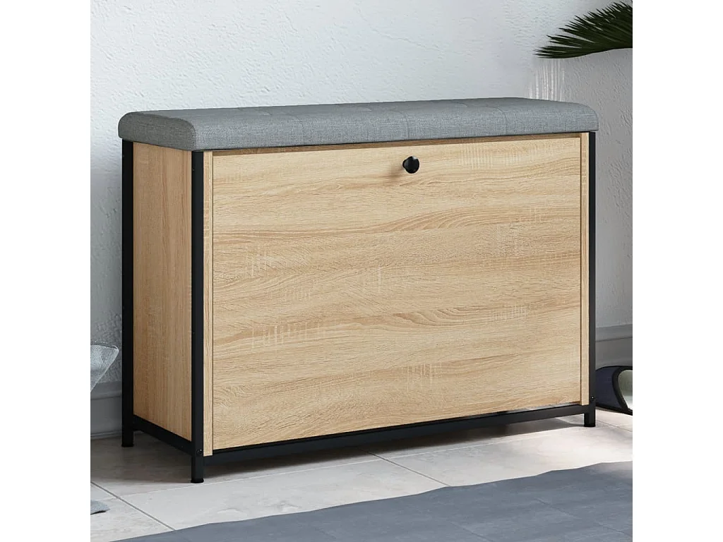 Banco sapateira c/ gaveta articulada 82x32x56cm carvalho sonoma