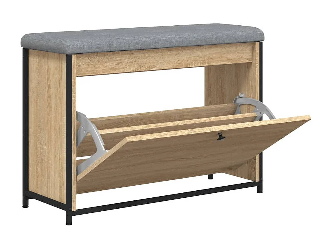 Banco sapateira c/ gaveta articulada 82x32x56cm carvalho sonoma