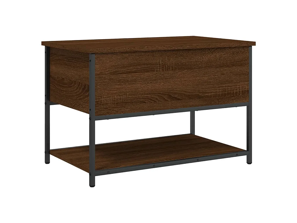 Banc de rangement chêne marron 70x42,5x47 cm bois d'ingénierie