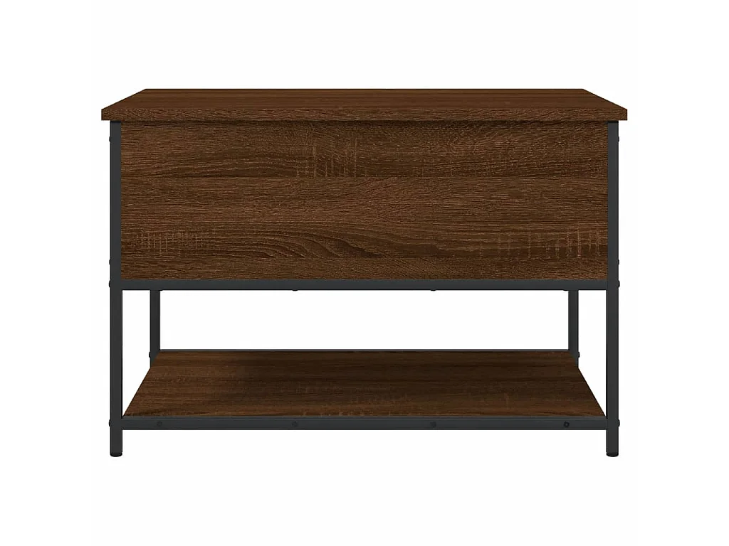 Banc de rangement chêne marron 70x42,5x47 cm bois d'ingénierie