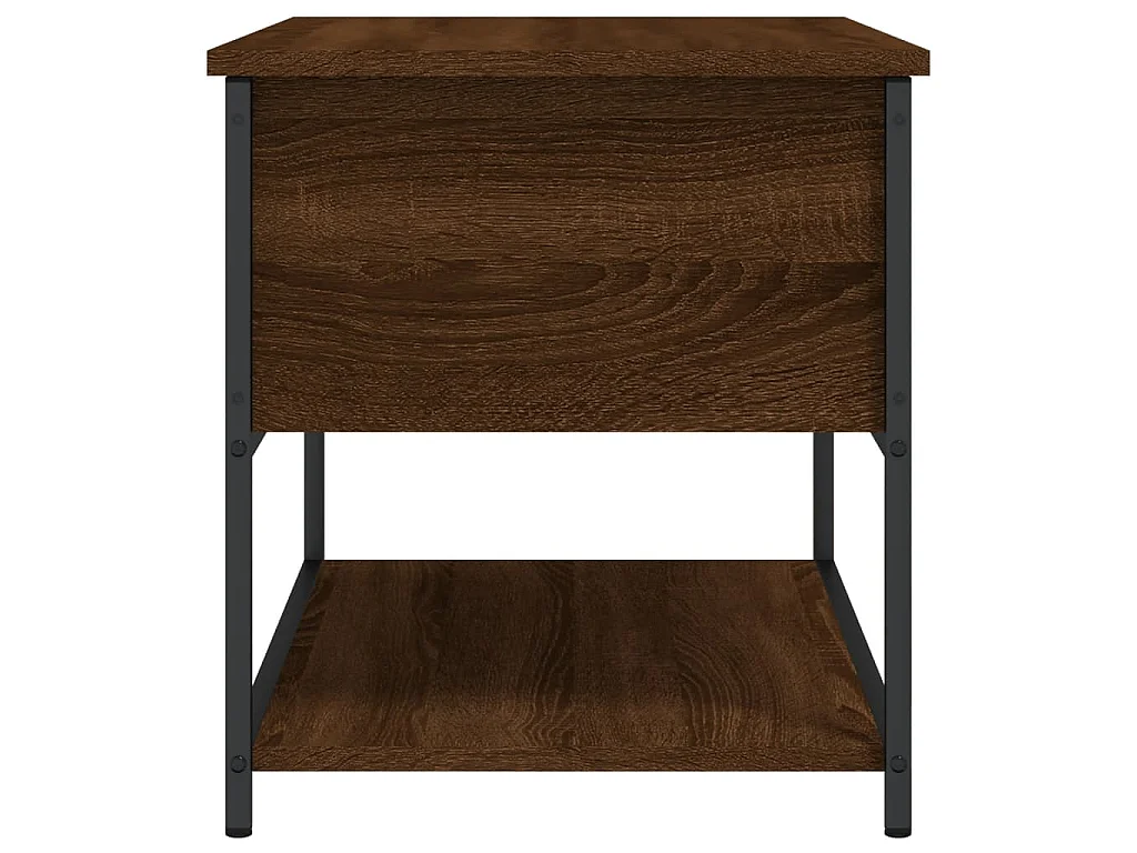 Banc de rangement chêne marron 70x42,5x47 cm bois d'ingénierie