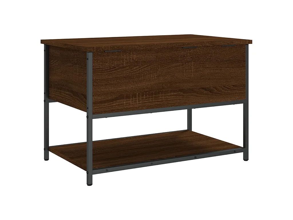 Banc de rangement chêne marron 70x42,5x47 cm bois d'ingénierie