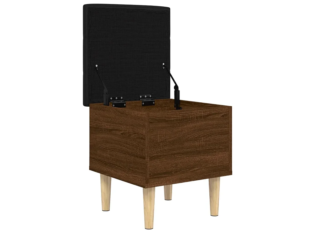 Banc de rangement chêne marron 42x42x46 cm bois d'ingénierie