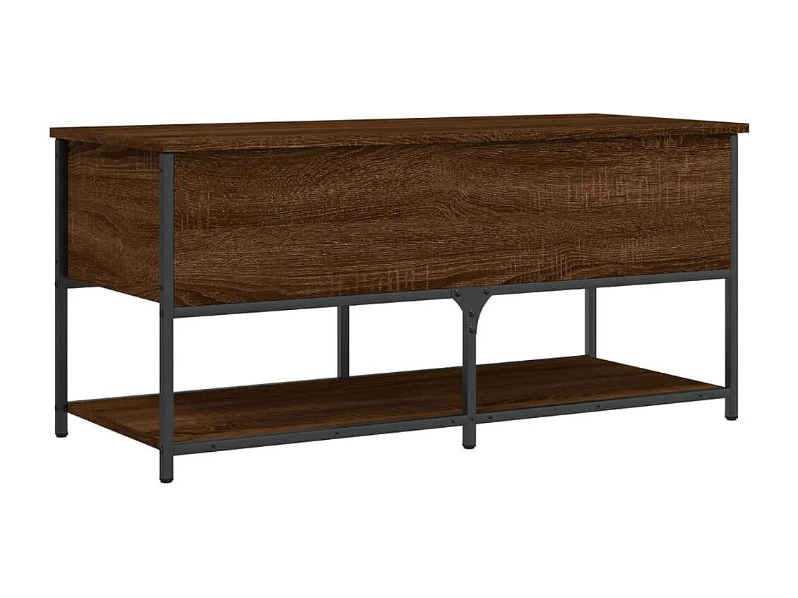 Banc de rangement chêne marron 100x42,5x47 cm bois d'ingénierie