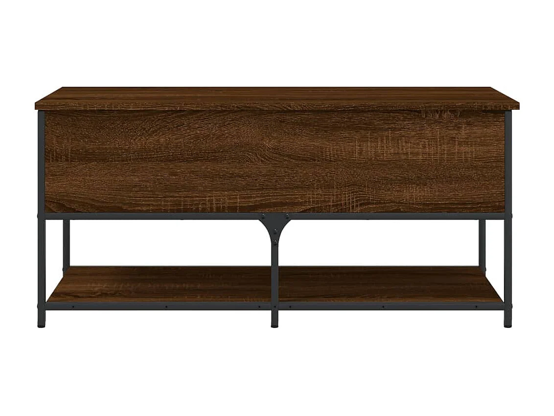 Banc de rangement chêne marron 100x42,5x47 cm bois d'ingénierie