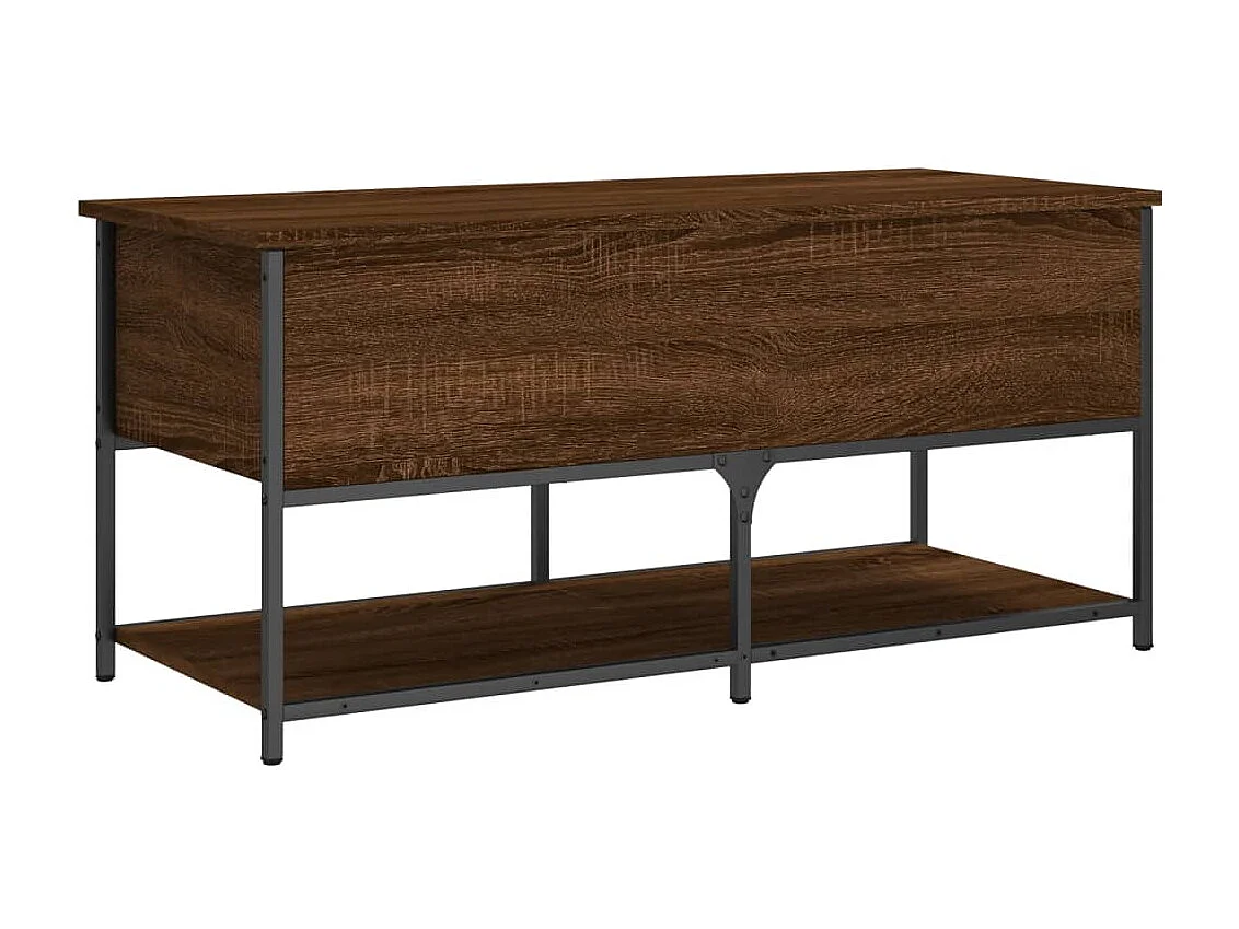 Banc de rangement chêne marron 100x42,5x47 cm bois d'ingénierie