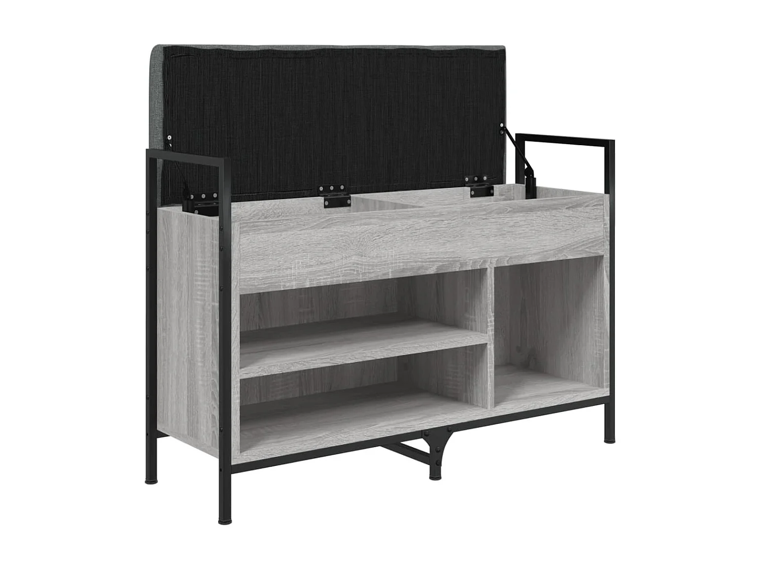 Banc à chaussures sonoma gris 85,5x32x57,5 cm bois d'ingénierie