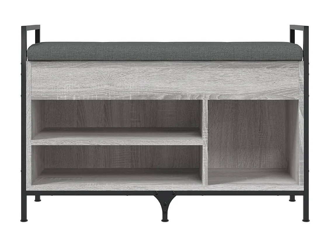 Banc à chaussures sonoma gris 85,5x32x57,5 cm bois d'ingénierie