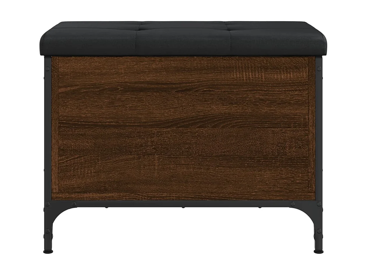 Banco arrumação 62x42x45 cm derivados madeira carvalho castanho