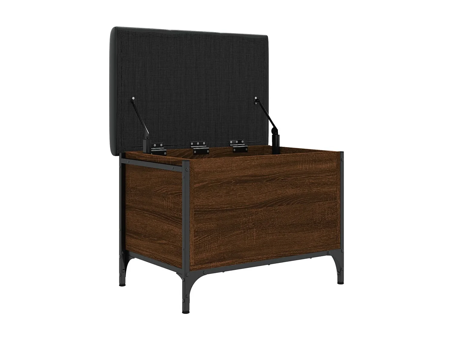 Banco arrumação 62x42x45 cm derivados madeira carvalho castanho