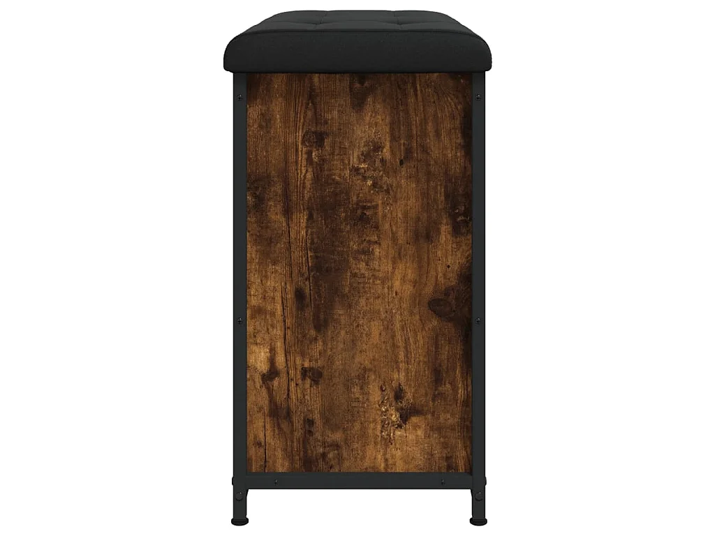 Banc à chaussures avec tiroir rabattable chêne fumé 62x32x56 cm