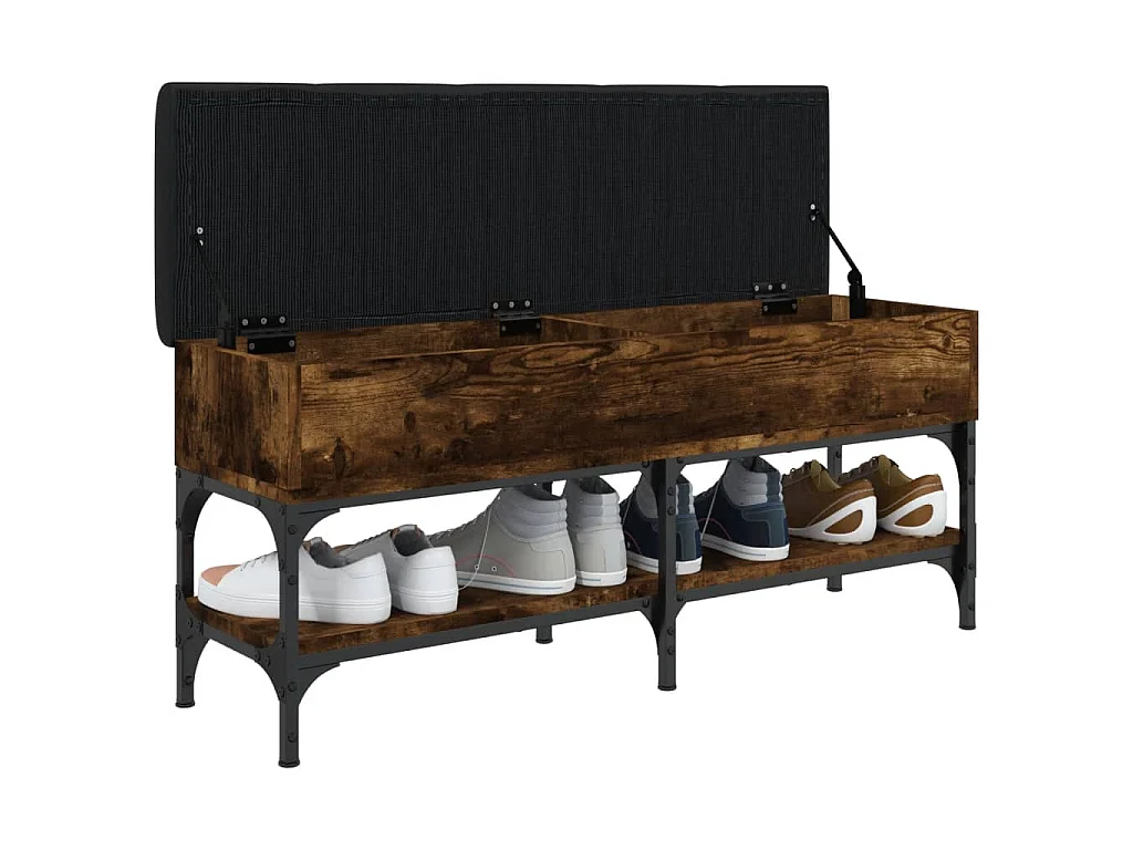 Schuhbank Räuchereiche 102x32x45 cm Holzwerkstoff