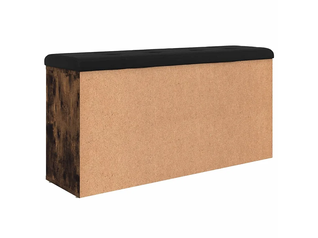 Banc à chaussures chêne fumé 102x32x50 cm bois d'ingénierie