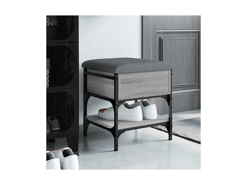 Schuhbank Grau Sonoma 42x42x45 cm Holzwerkstoff