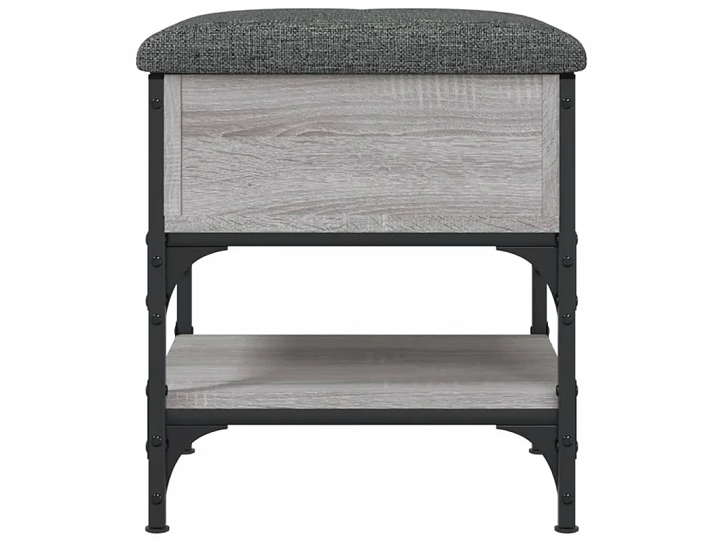 Schoenenbank 42x42x45 cm bewerkt hout grijs sonoma eikenkleurig