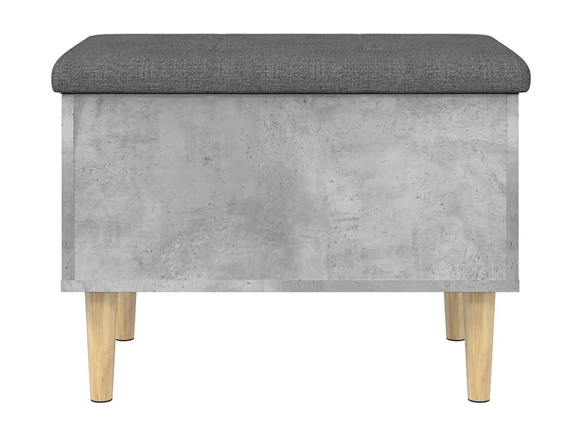 Banco de arrumação 62x42x46cm derivados madeira cinza cimento