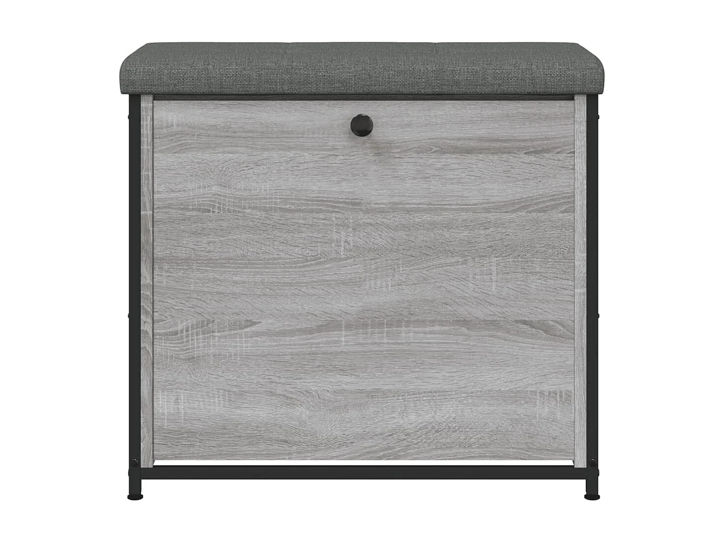 Schuhbank mit Klappe Grau Sonoma 62x32x56 cm