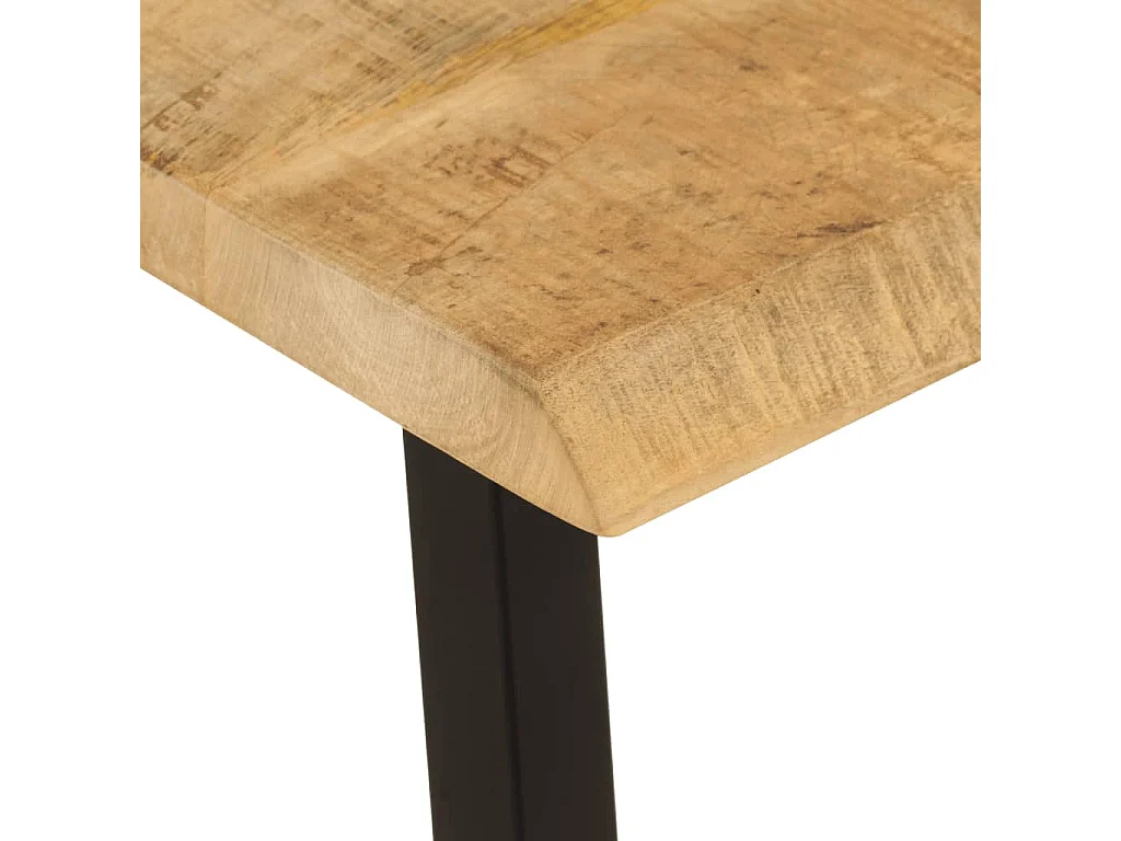 Banc avec bord vivant 105 cm bois de manguier massif