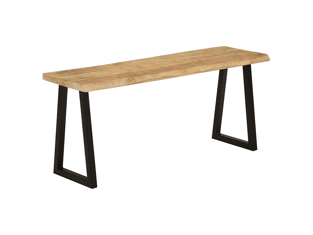 Banc avec bord vivant 105 cm bois de manguier massif