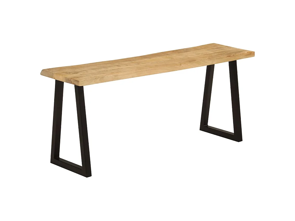 Banc avec bord vivant 105 cm bois de manguier massif