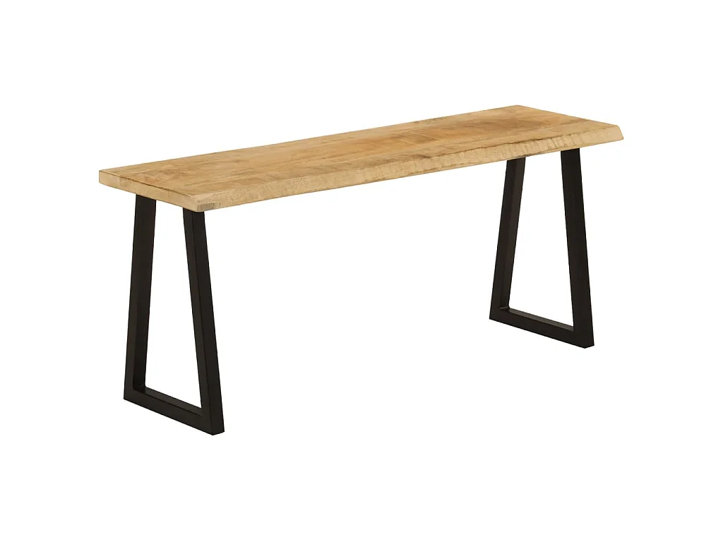 Banc avec bord vivant 105 cm bois de manguier massif