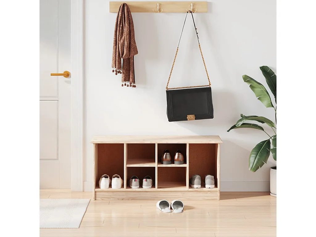 Banco sapateira ALTA 100x35x45 cm madeira de pinho maciça