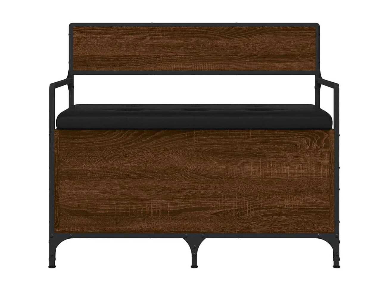 Banc de rangement chêne marron 85,5x42x73,5cm bois d'ingénierie