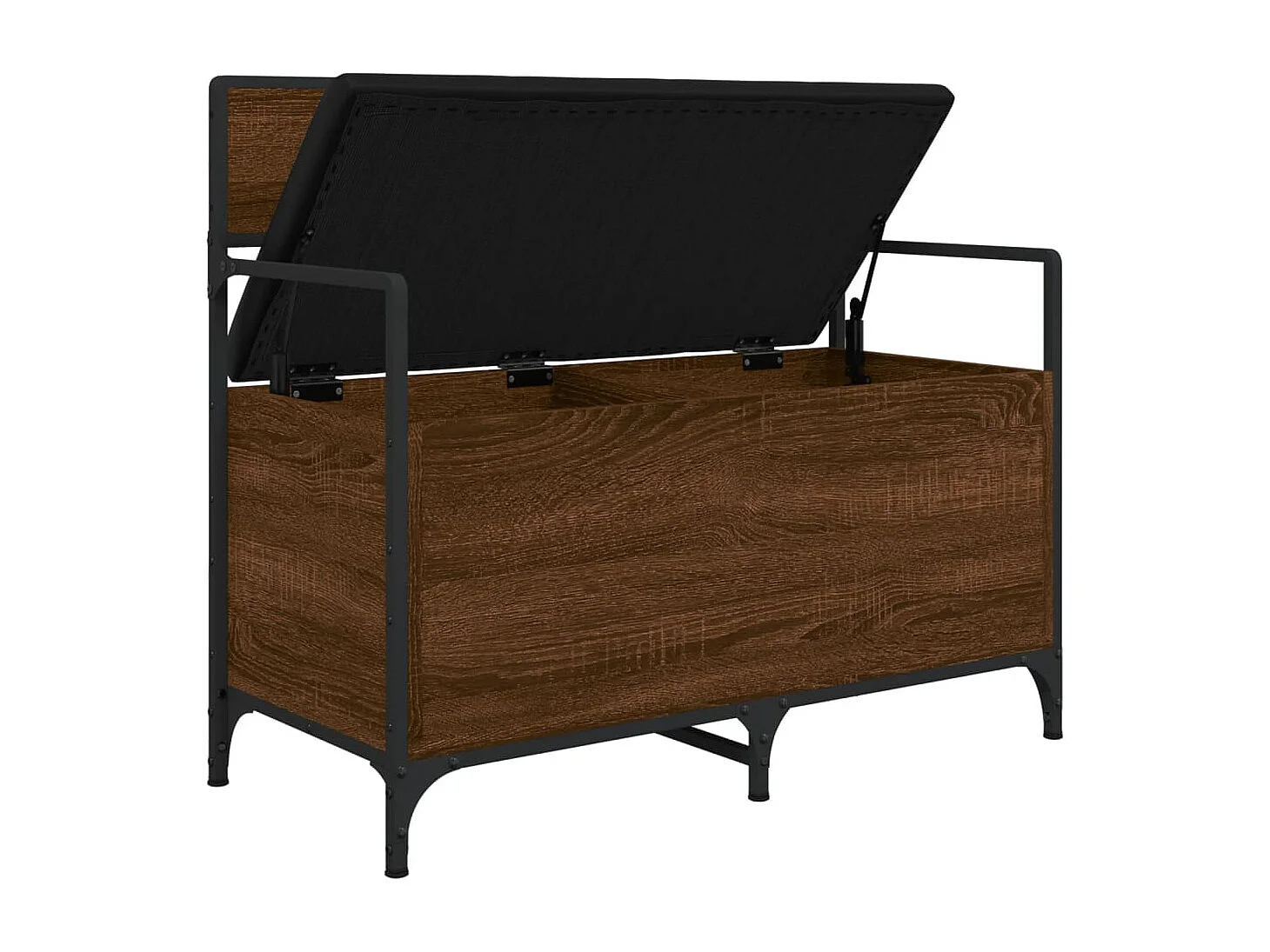 Banc de rangement chêne marron 85,5x42x73,5cm bois d'ingénierie