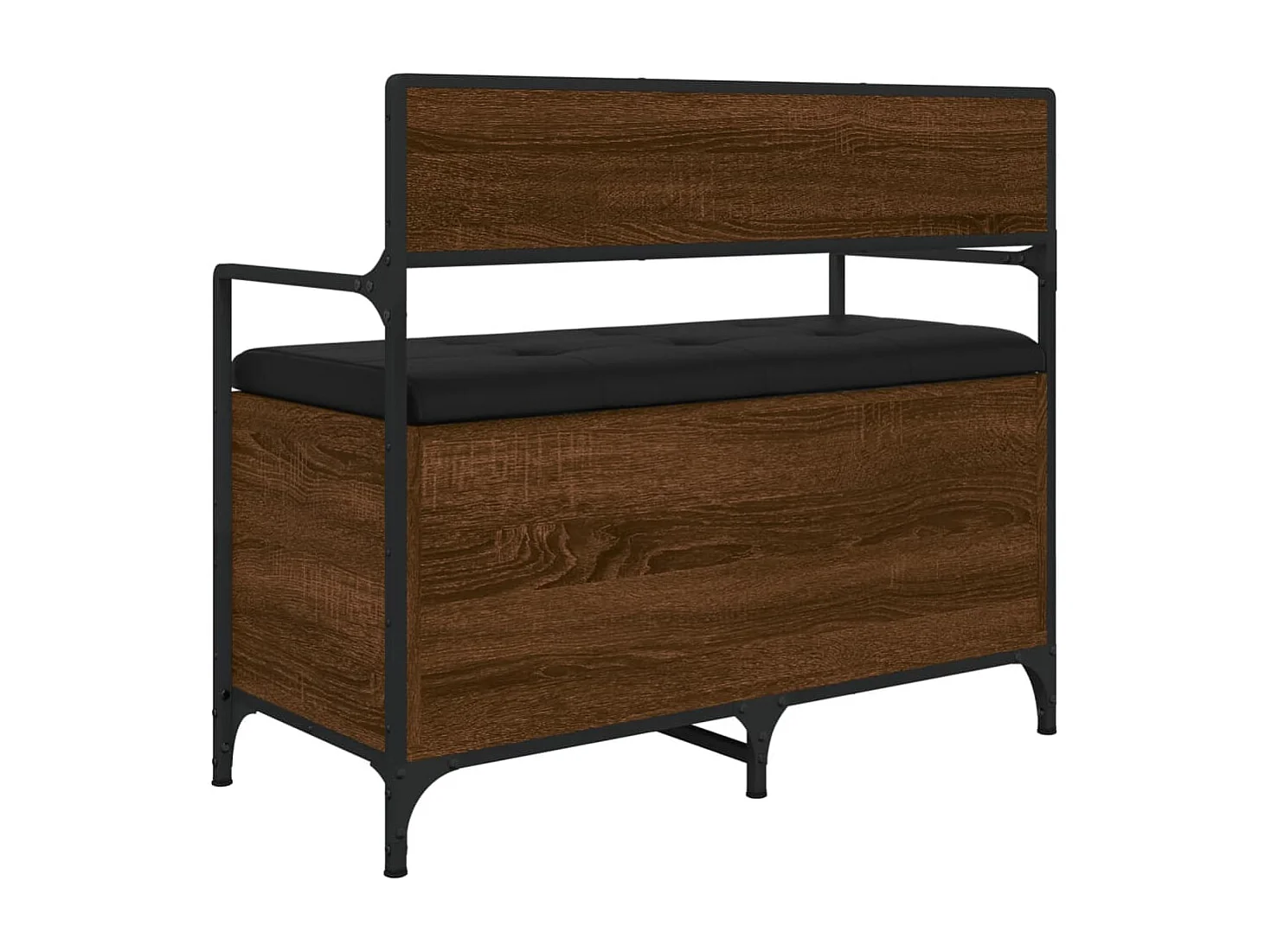 Banc de rangement chêne marron 85,5x42x73,5cm bois d'ingénierie