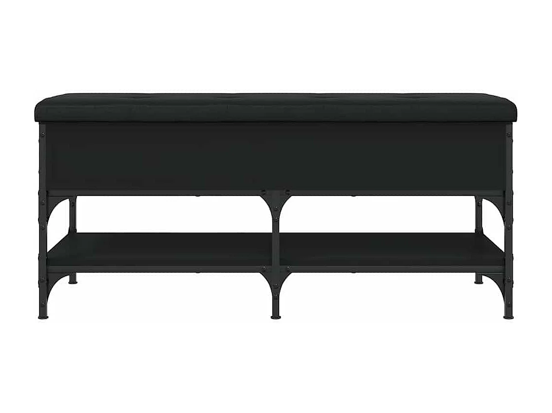 Schoenenbank 102x42x45 cm bewerkt hout zwart