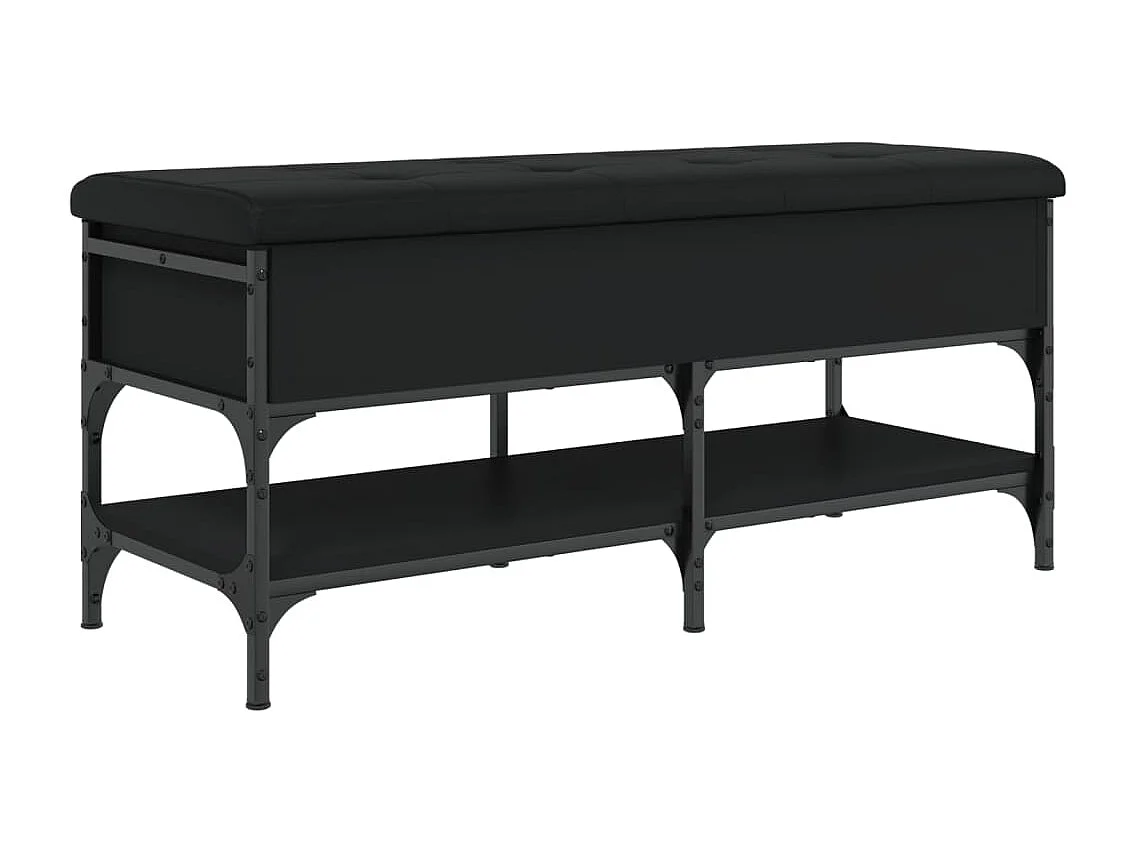 Schoenenbank 102x42x45 cm bewerkt hout zwart