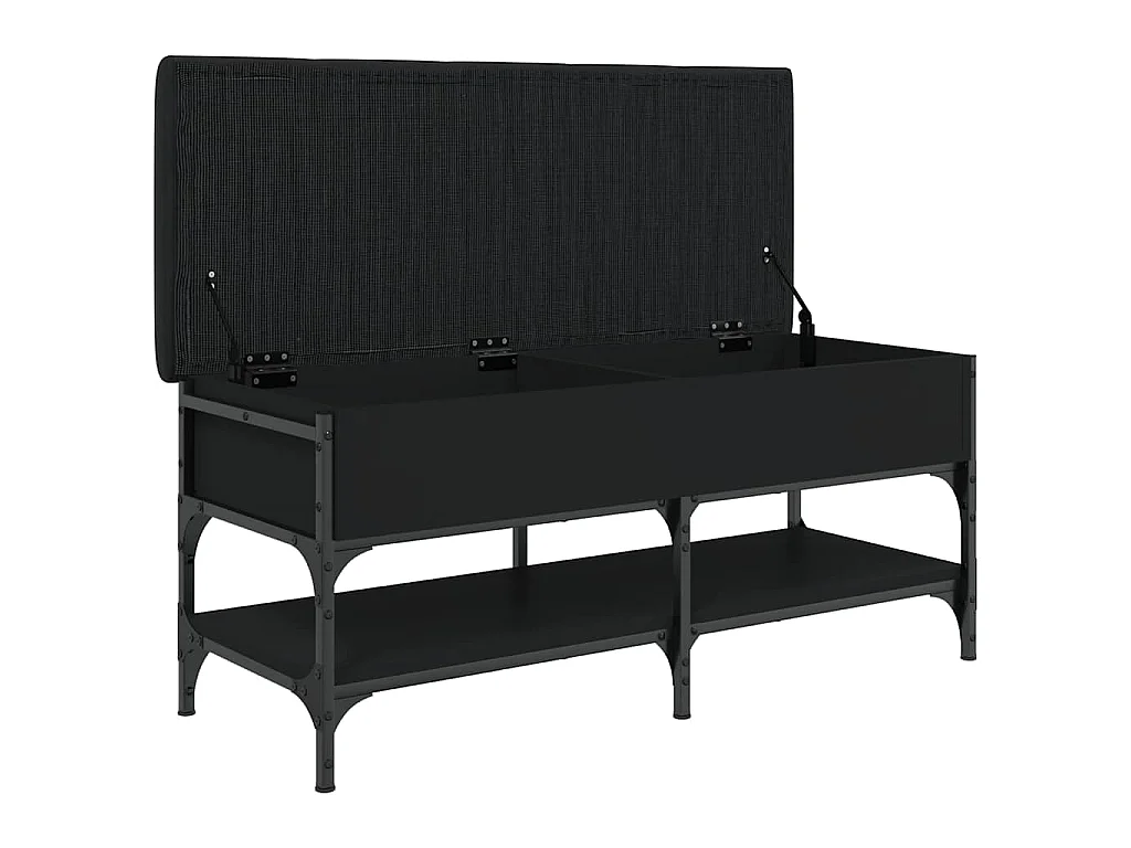 Schoenenbank 102x42x45 cm bewerkt hout zwart