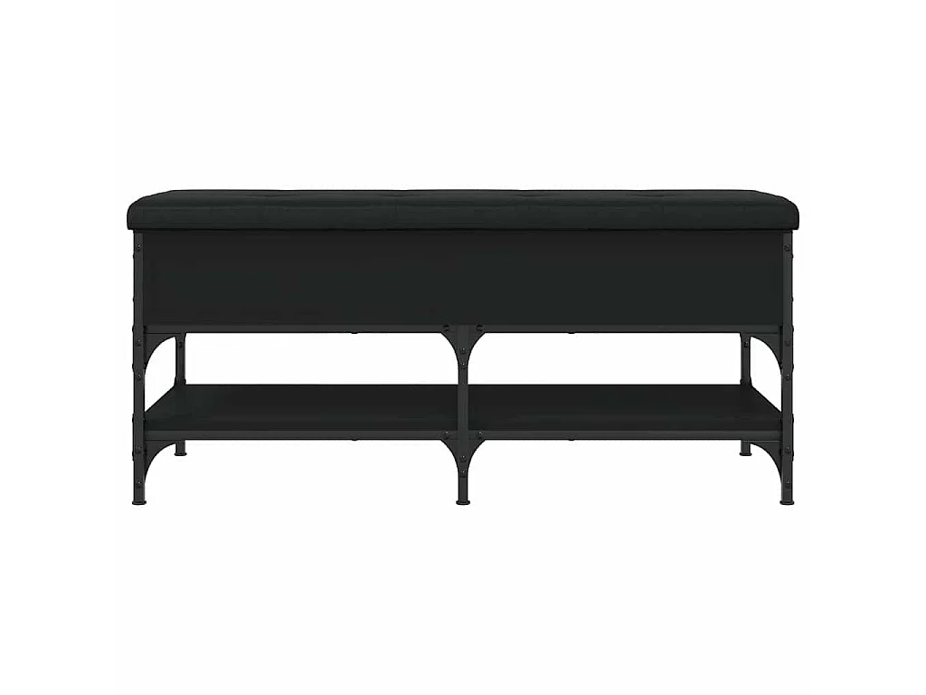 Schoenenbank 102x42x45 cm bewerkt hout zwart
