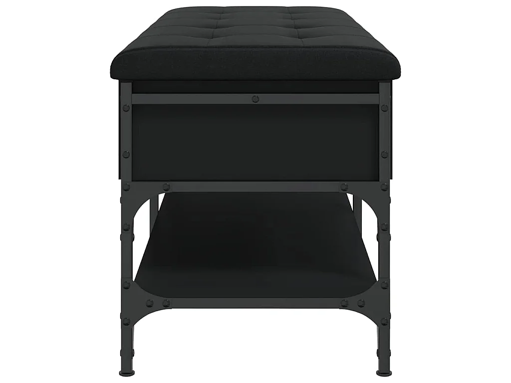 Schoenenbank 102x42x45 cm bewerkt hout zwart