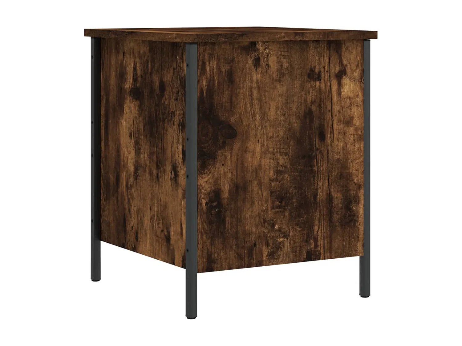 Banco almacenaje madera ingeniería roble ahumado 40x42,5x50 cm