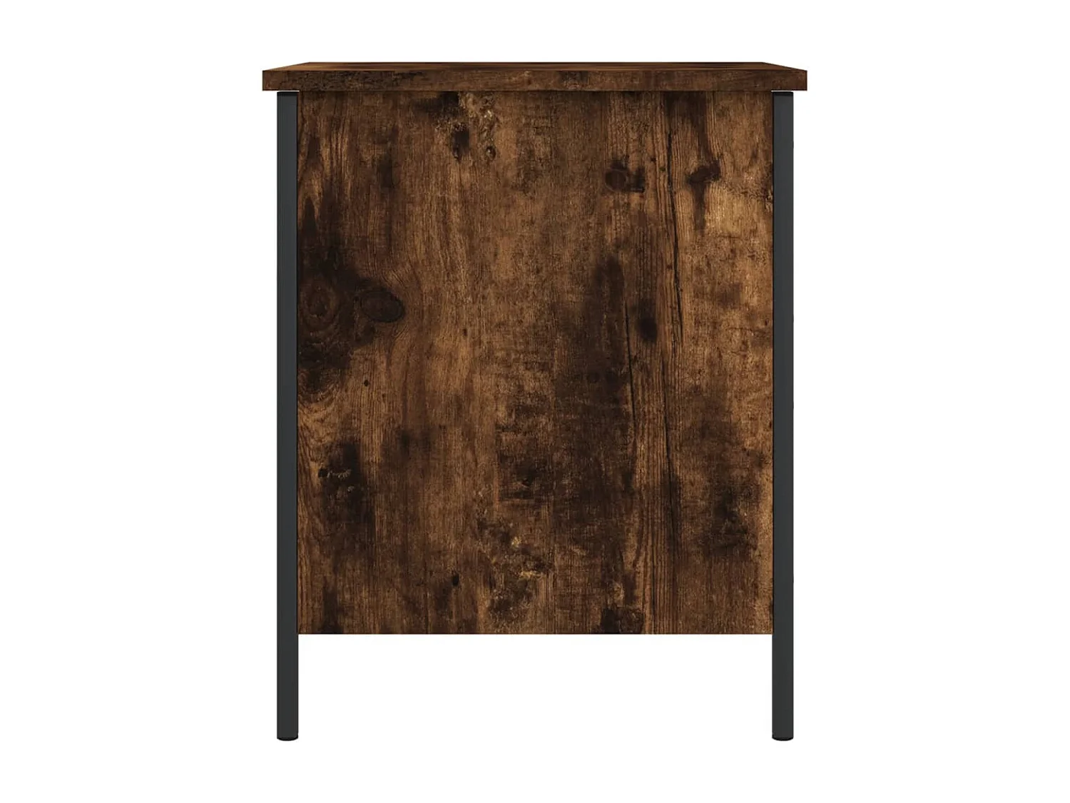 Banco almacenaje madera ingeniería roble ahumado 40x42,5x50 cm